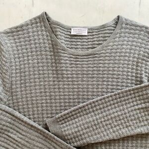 Brunello Cucinelli gray slim fit sweater - SZ S